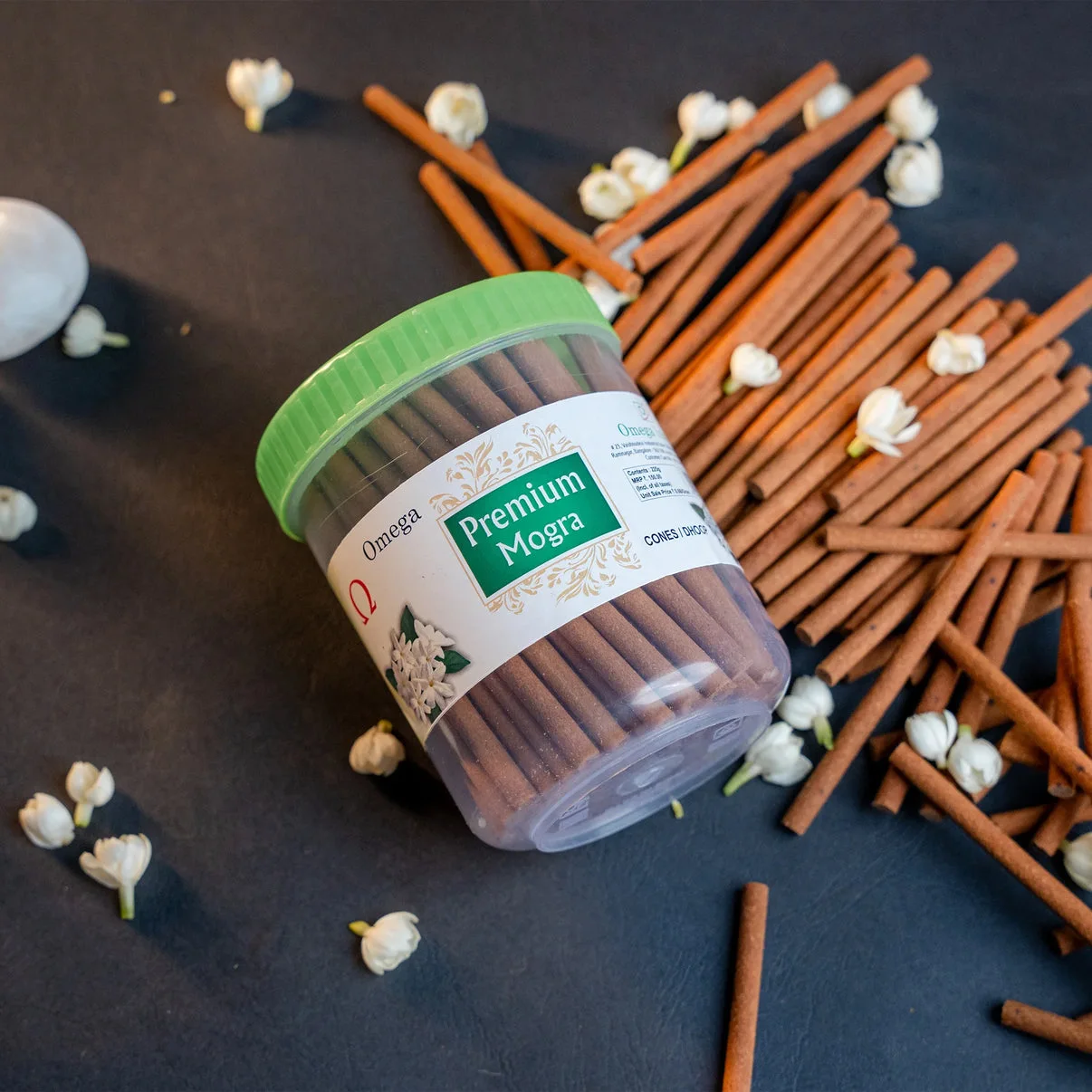 Premium Mogra Bambooless Dhoop Sticks – Jar