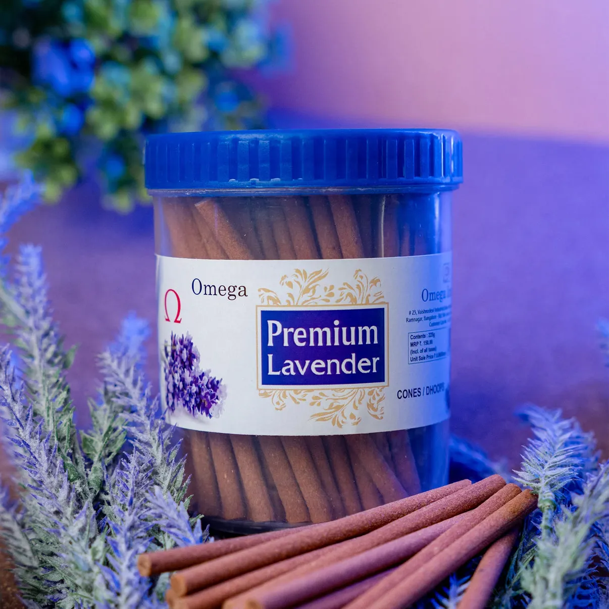 Premium Lavender Bambooless Dhoop Sticks – Jar