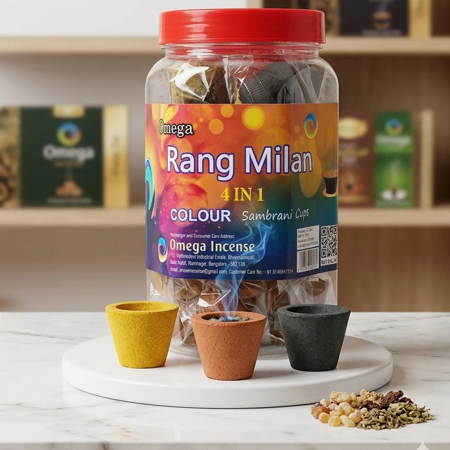 Omega Rang Milan 4 in 1 Sambrani Cups