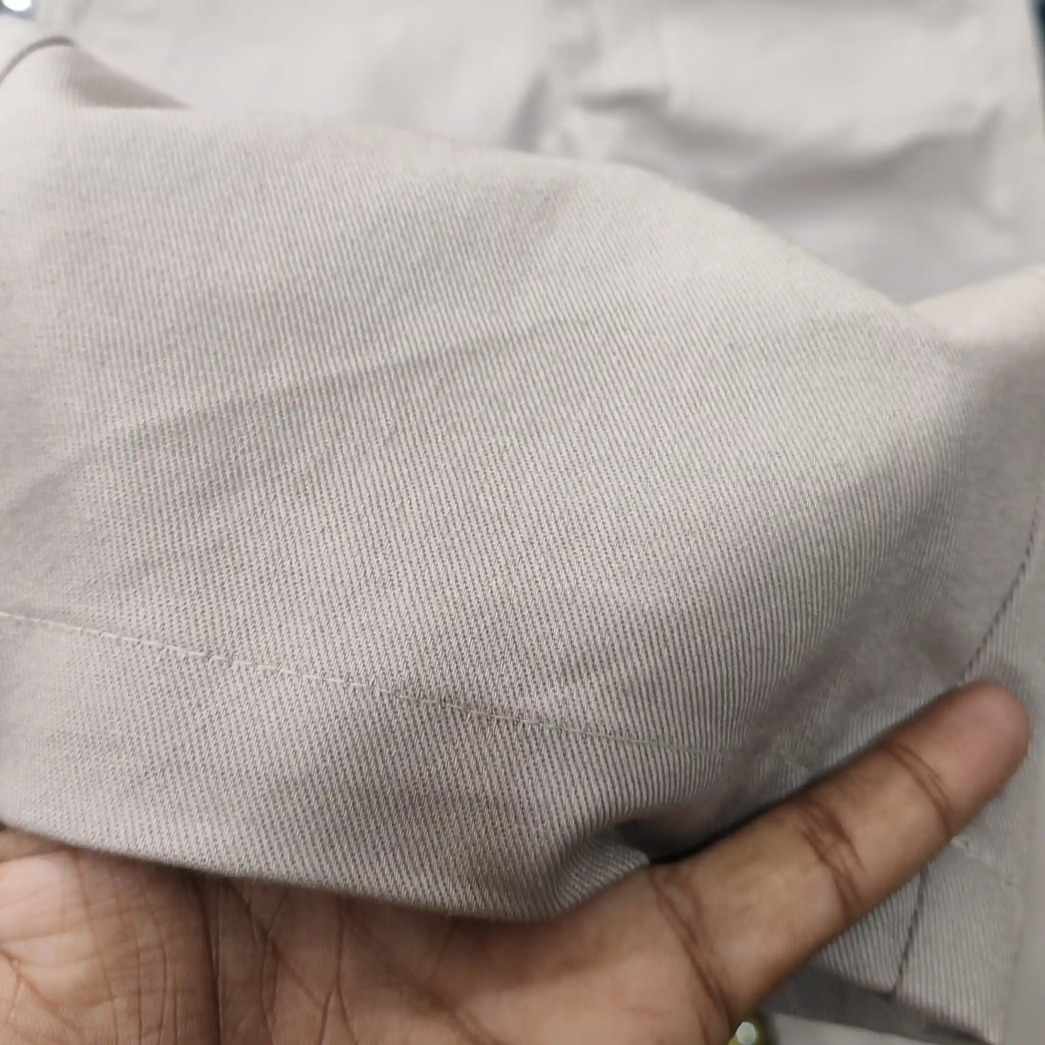 Beige Straight Cut Baggy Pants thumbnail 4