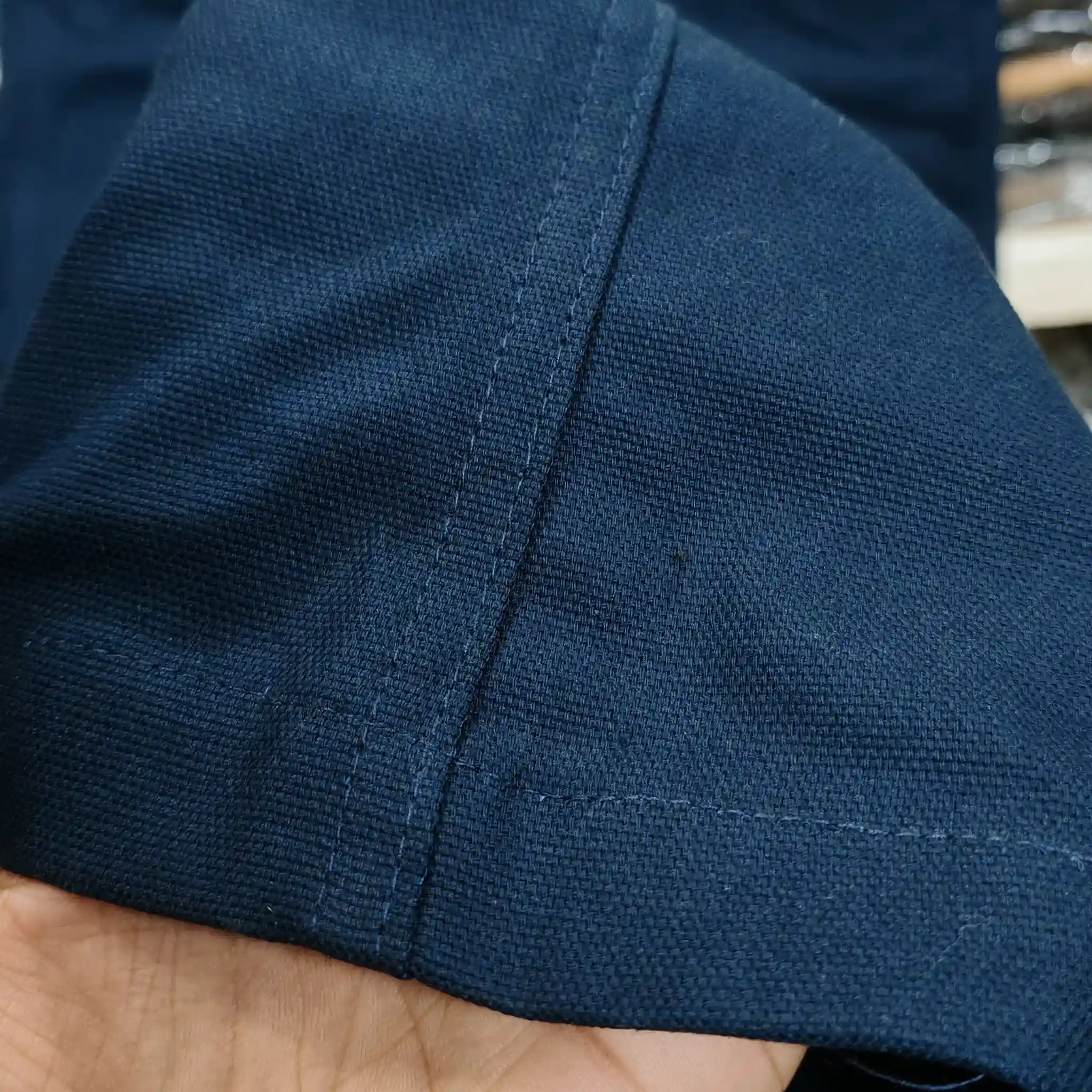 Navy Blue Straight Cut Baggy Pants thumbnail 4