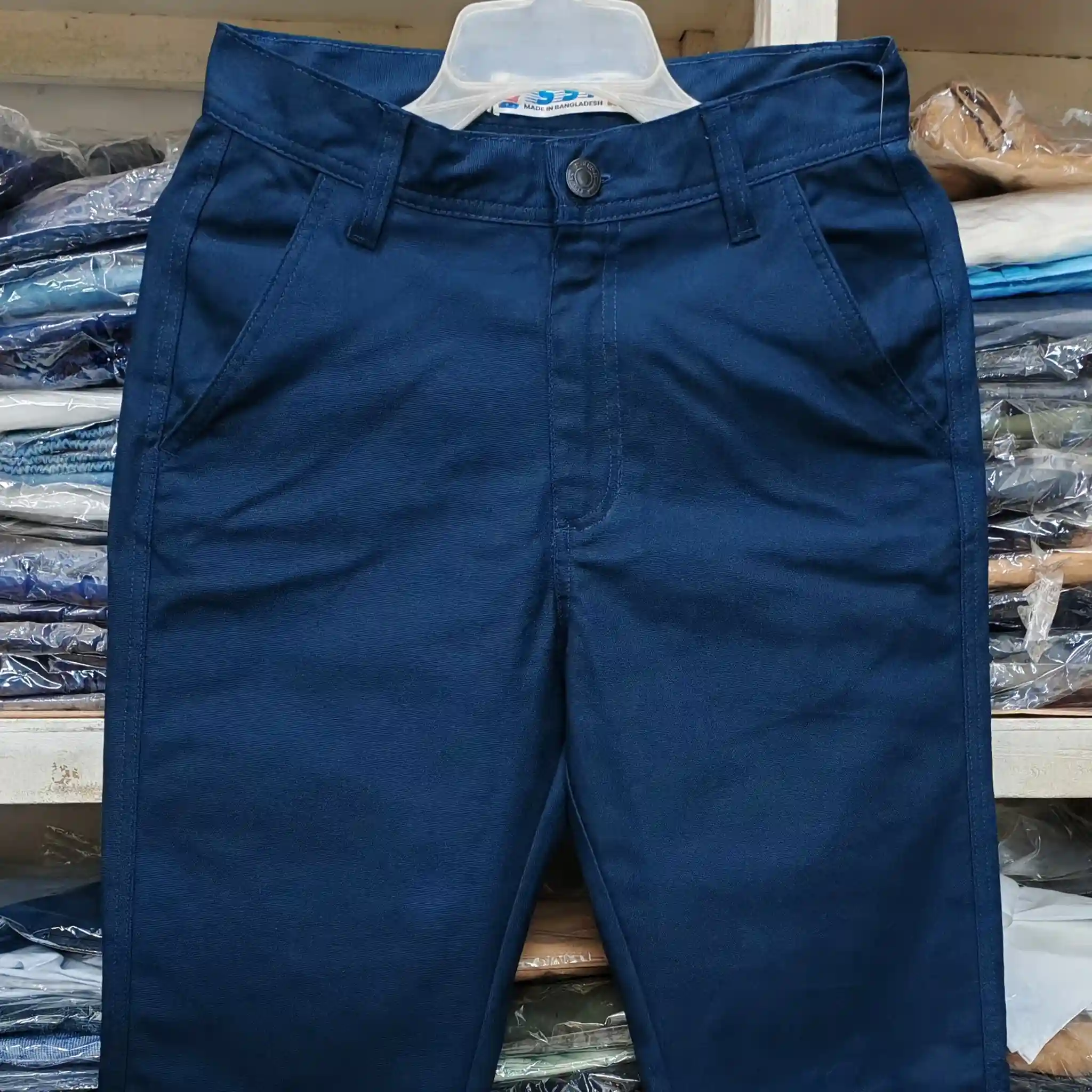 Navy Blue Straight Cut Baggy Pants thumbnail 2