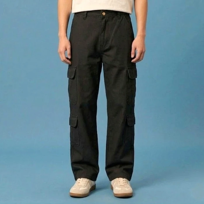  8 Pocket Black Baggy Cargo Pants  Baggy pant 8 Pocket White Baggy Cargo Pants