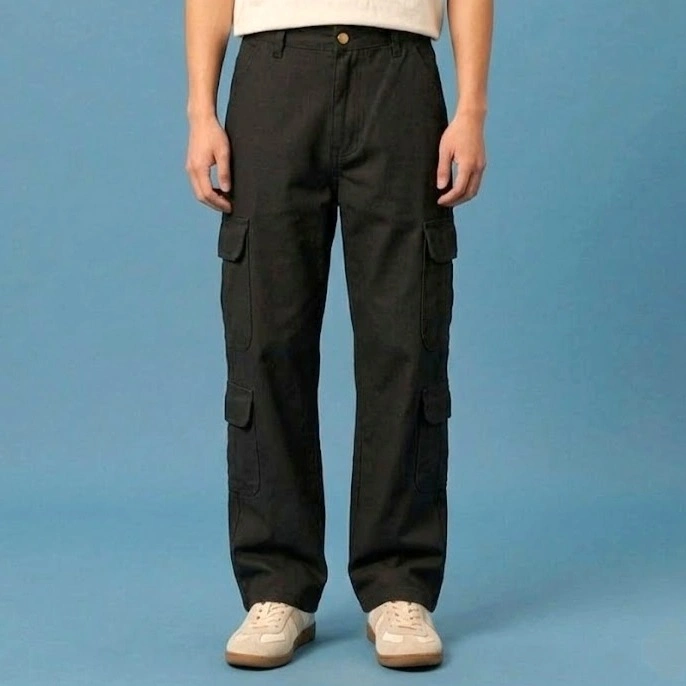  8 Pocket Black Baggy Cargo Pants  Baggy pant 8 Pocket White Baggy Cargo Pants