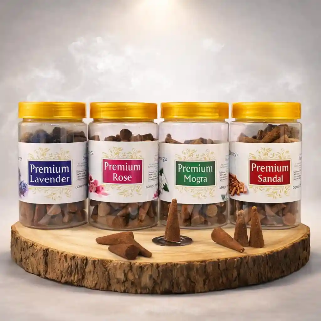 Premium Jar Dhoop cones Combo 4 in 1