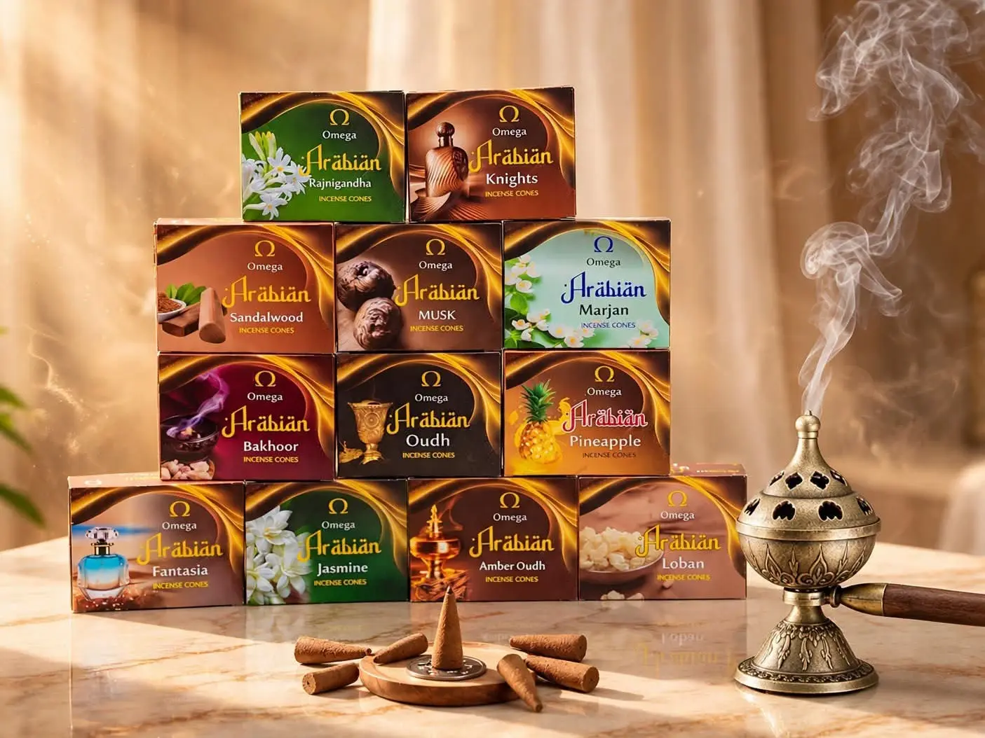Arabian Dhoop Cone with Burner