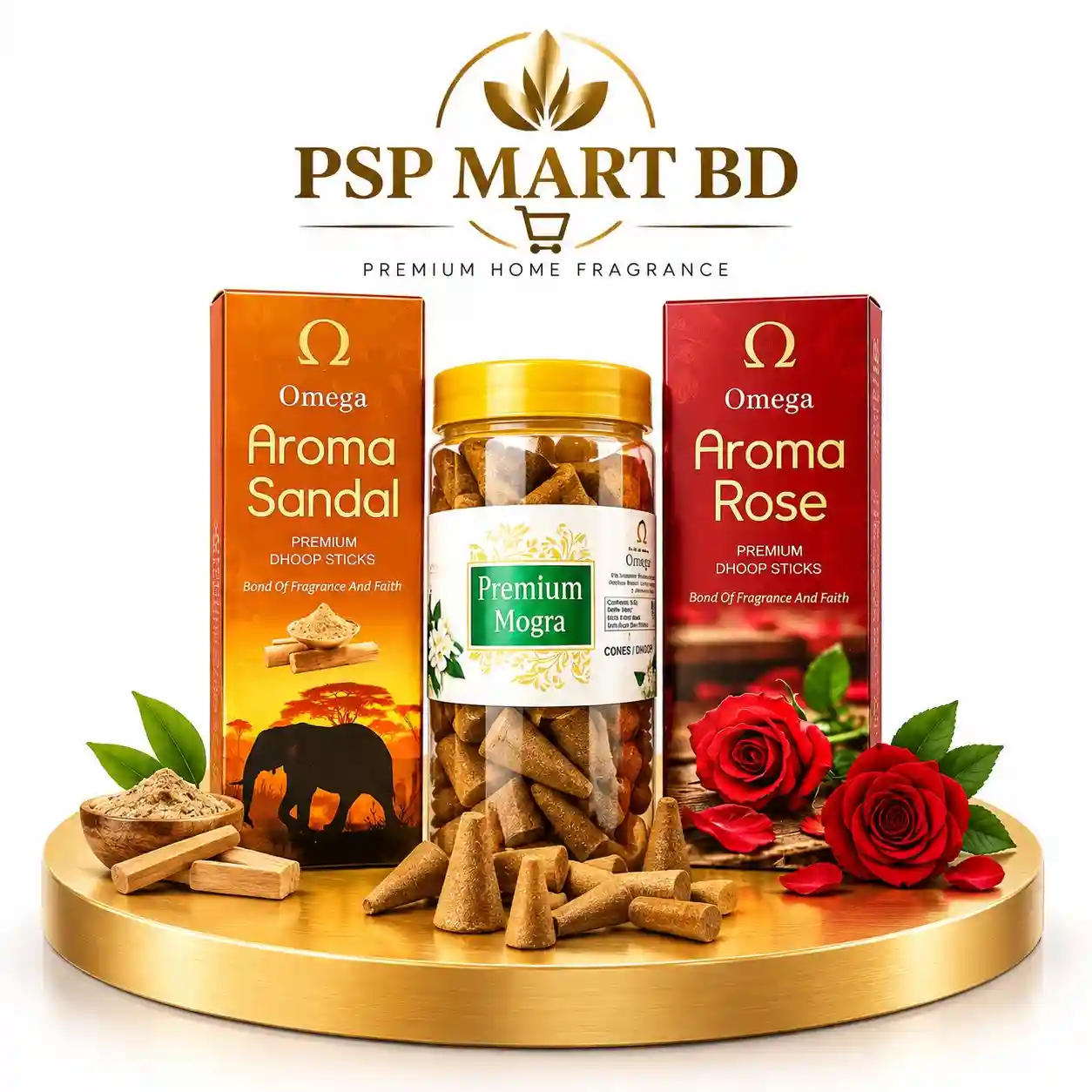 Premium Dhoop Sticks ও Mogra Cone Combo