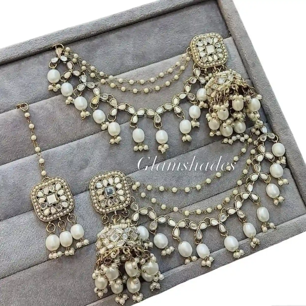Bahubali Tana Jhumka(Square Shape)