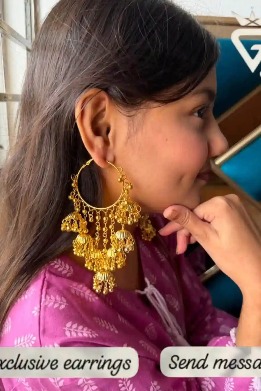 Bollywood hoop jhumka