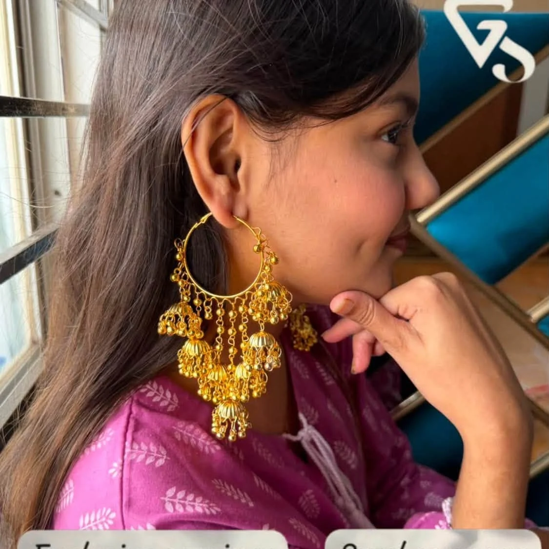 Bollywood hoop jhumka
