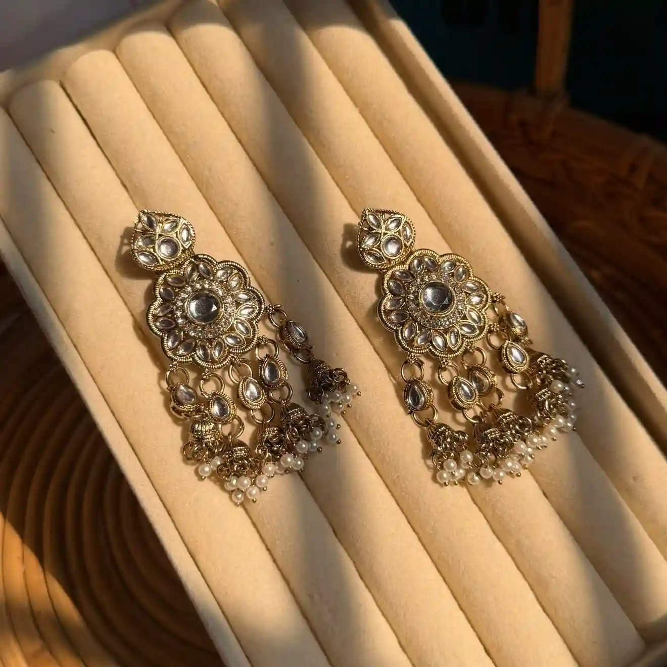 👑✨ PADMAVATI KUNDAN STATEMENT EARRINGS ✨👑