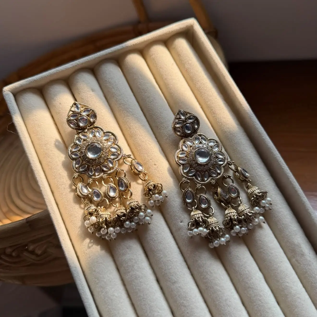 👑✨ PADMAVATI KUNDAN STATEMENT EARRINGS ✨👑