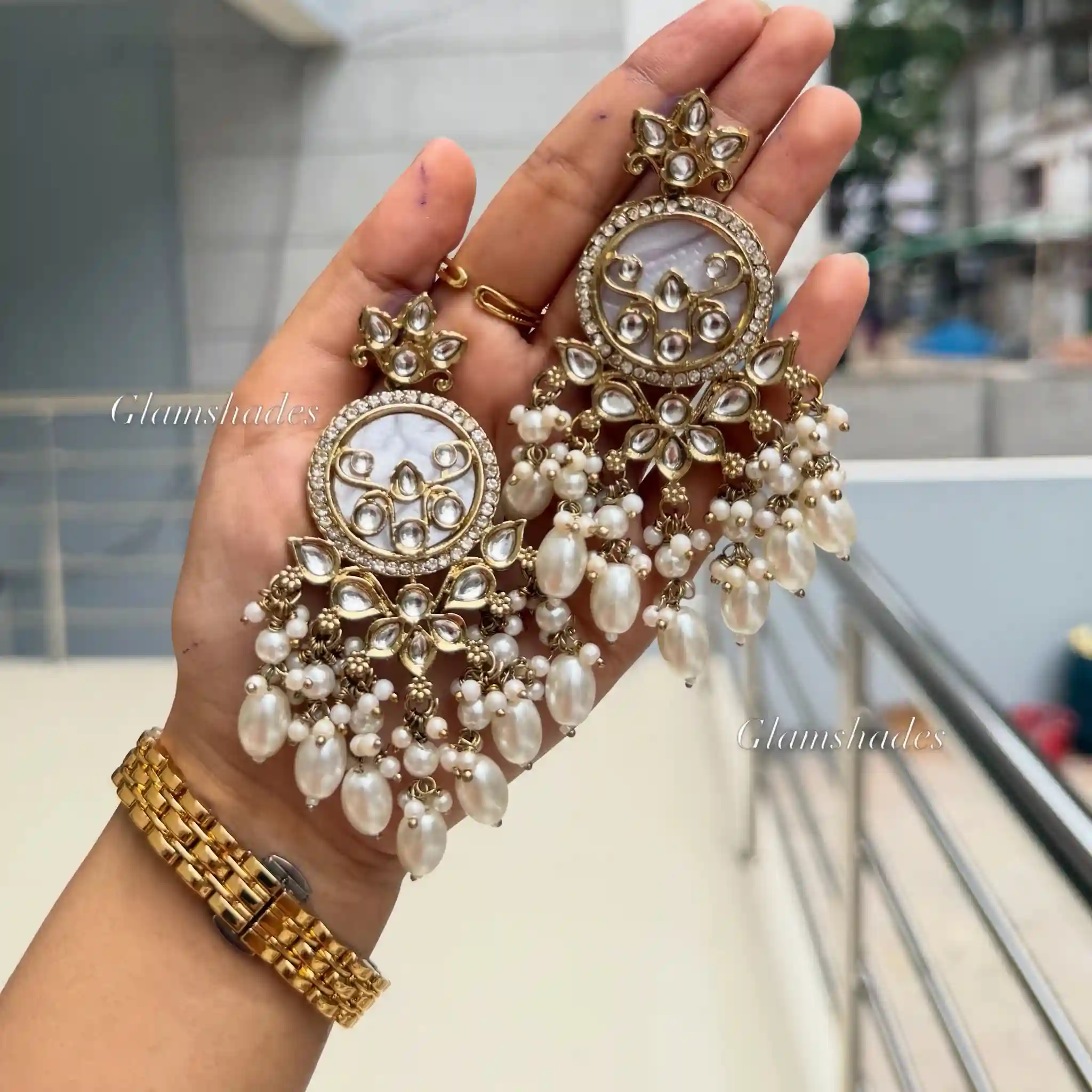 🌙✨ PAKISTANI-INSPIRED CHANDBALI STATEMENT EARRINGS ✨🌙