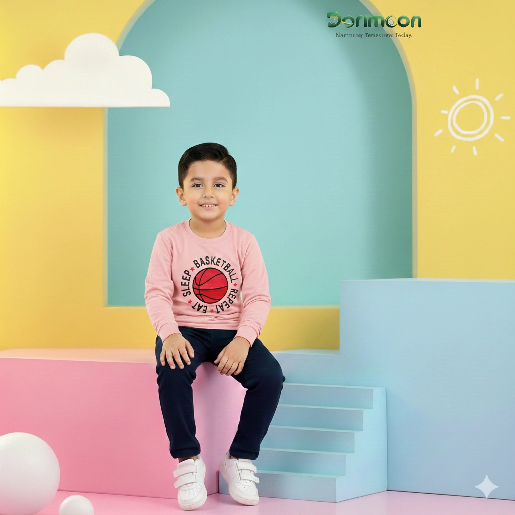 Long sleve T shirt basketball pink