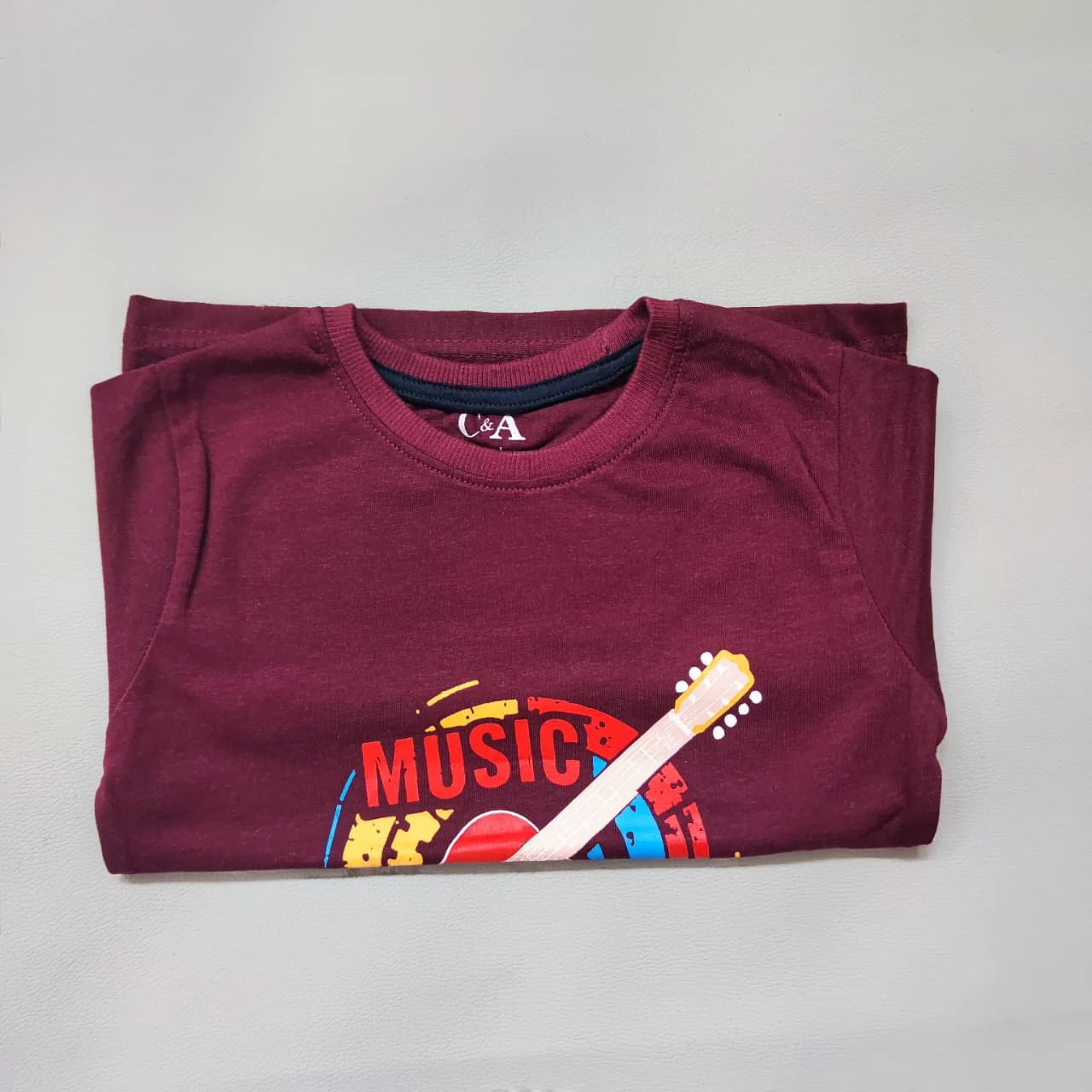Long sleve T shirt music red thumbnail 3