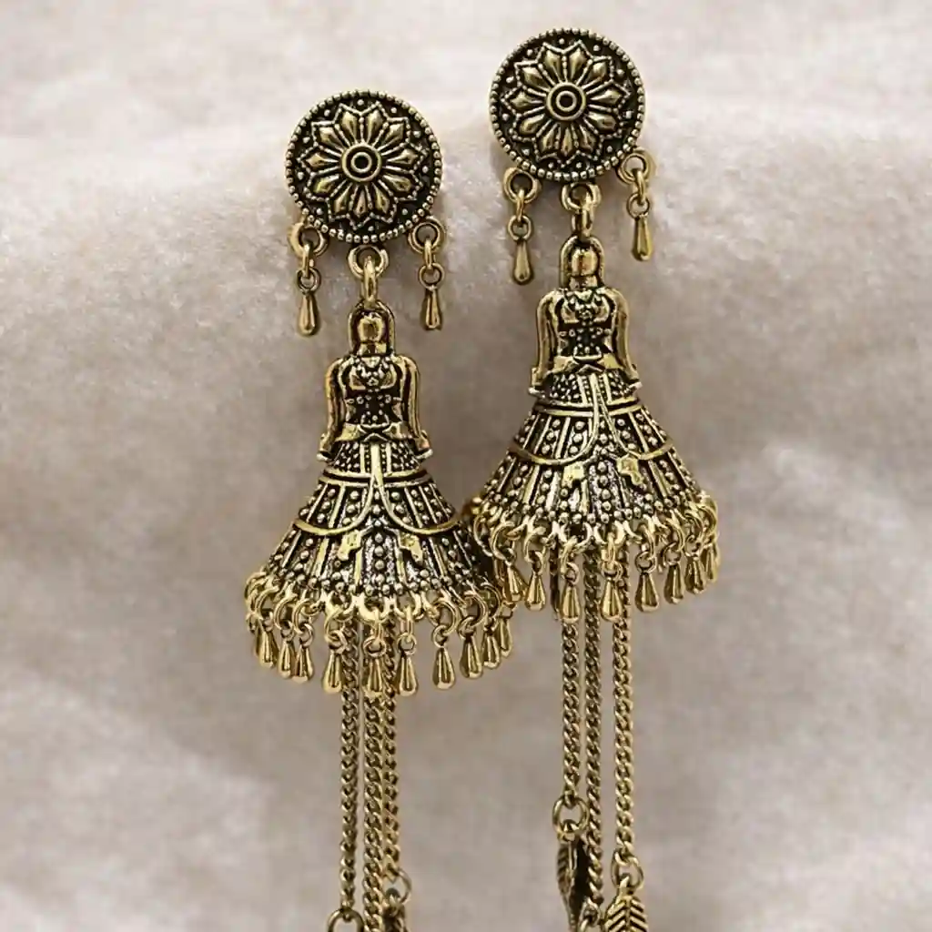 Antique Copper Doll Jhumka