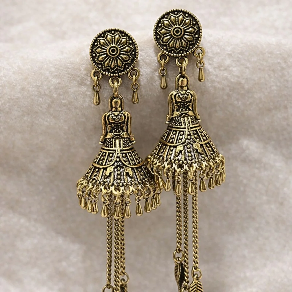 Antique Copper Doll Jhumka