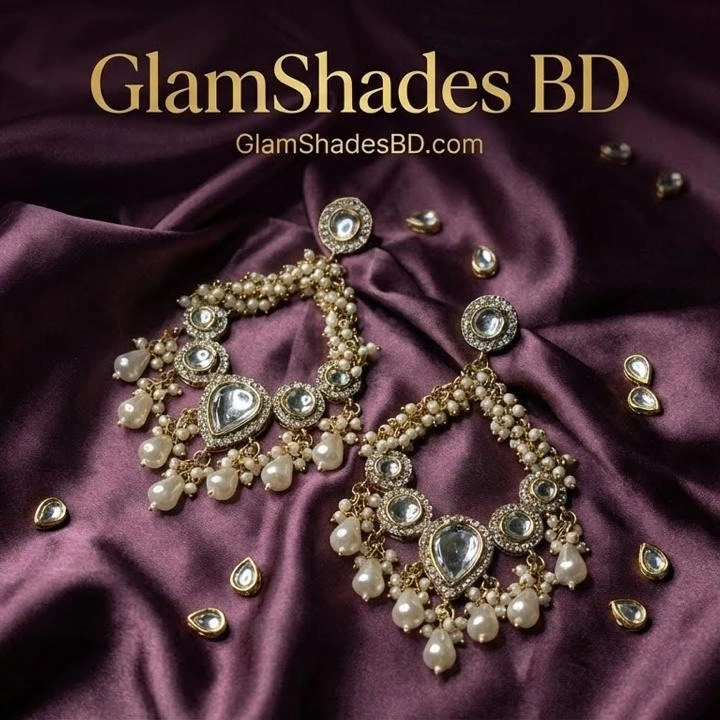 Pearl Embellished ChandBali Festive Earrings thumbnail 2