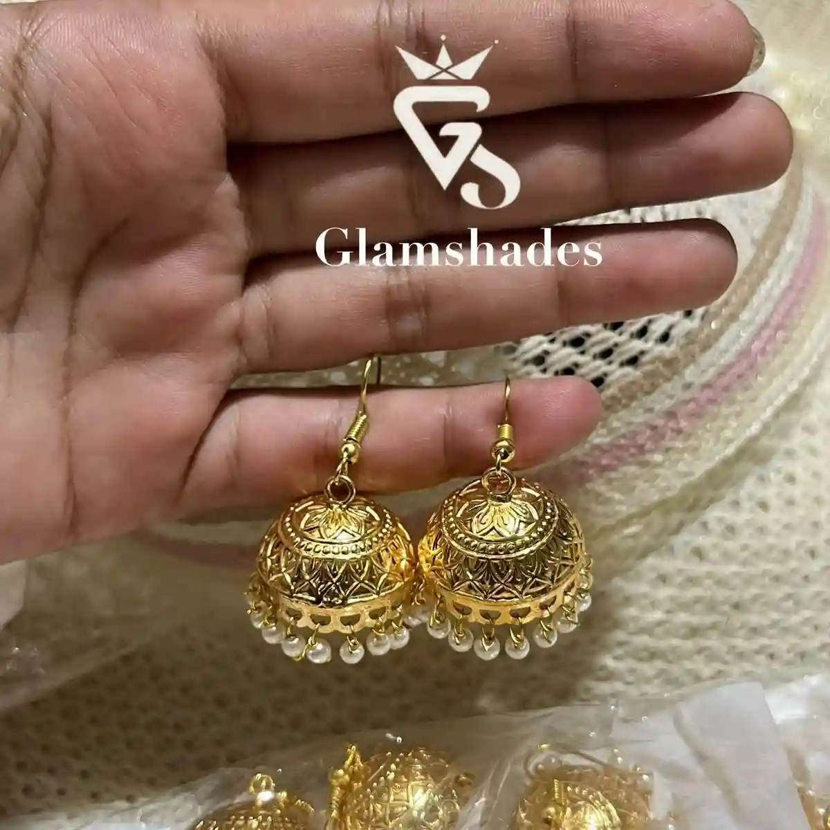 Small premium Jaipuri apala polish jhumka