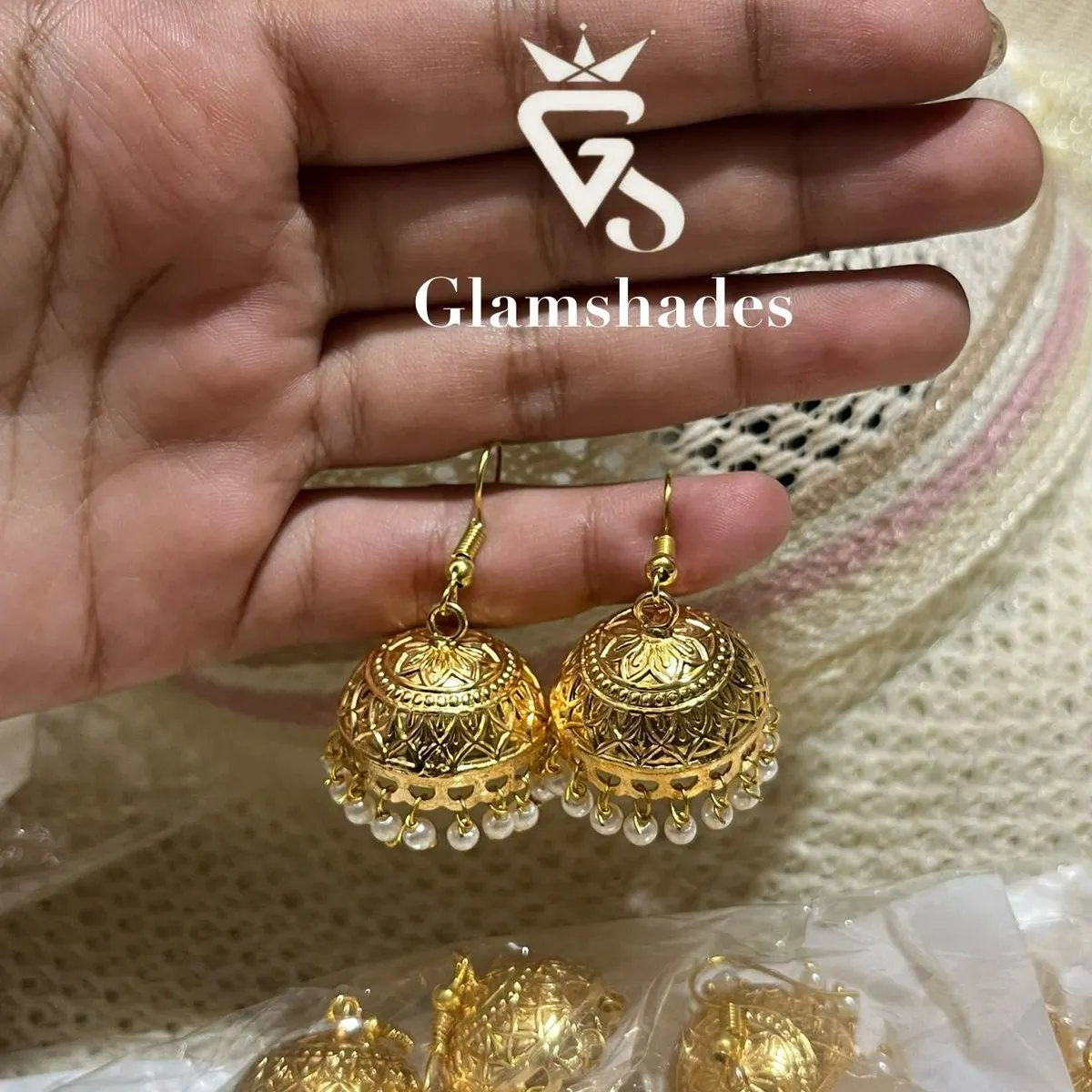 Small premium Jaipuri apala polish jhumka