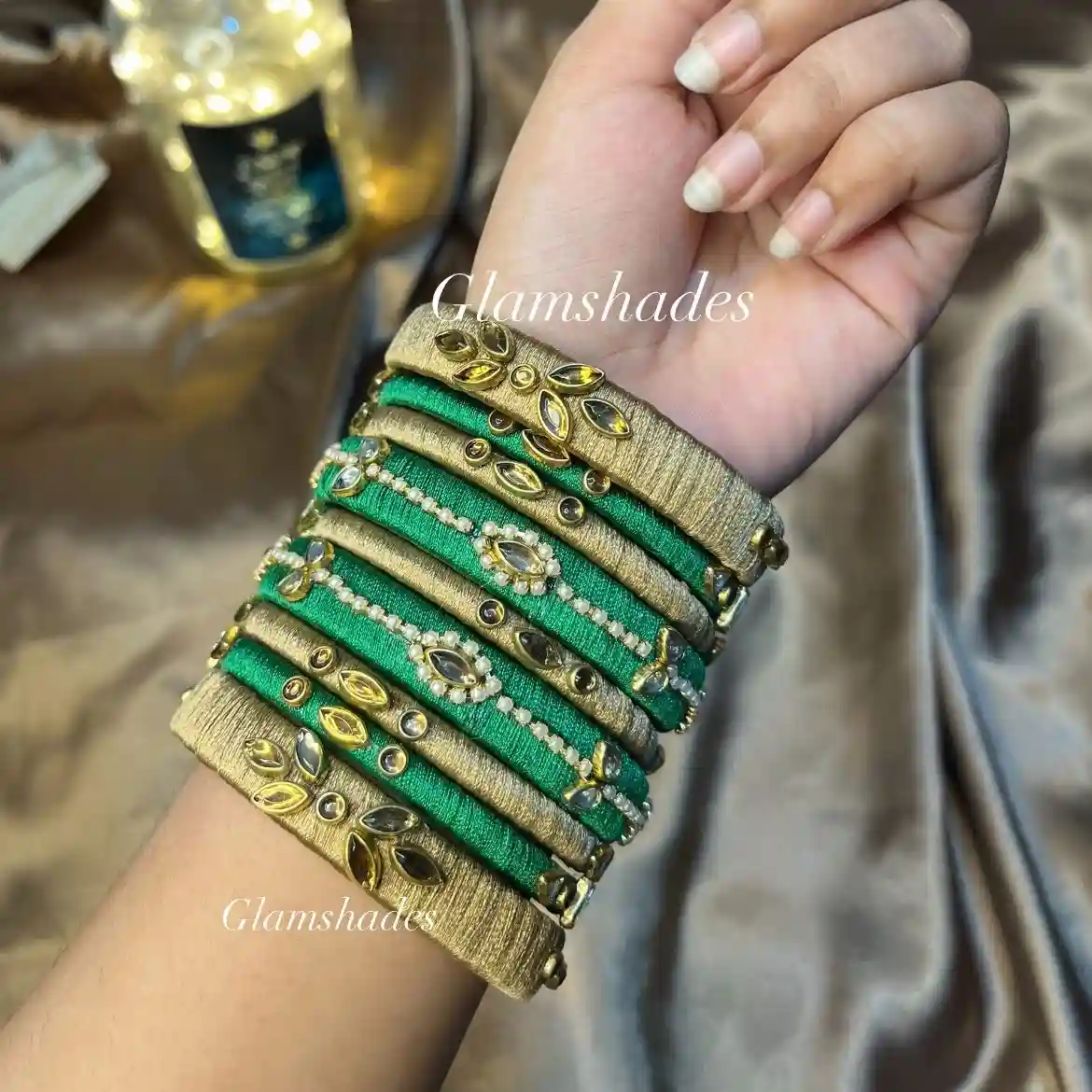 Kundan Thread Bangles – Set 2