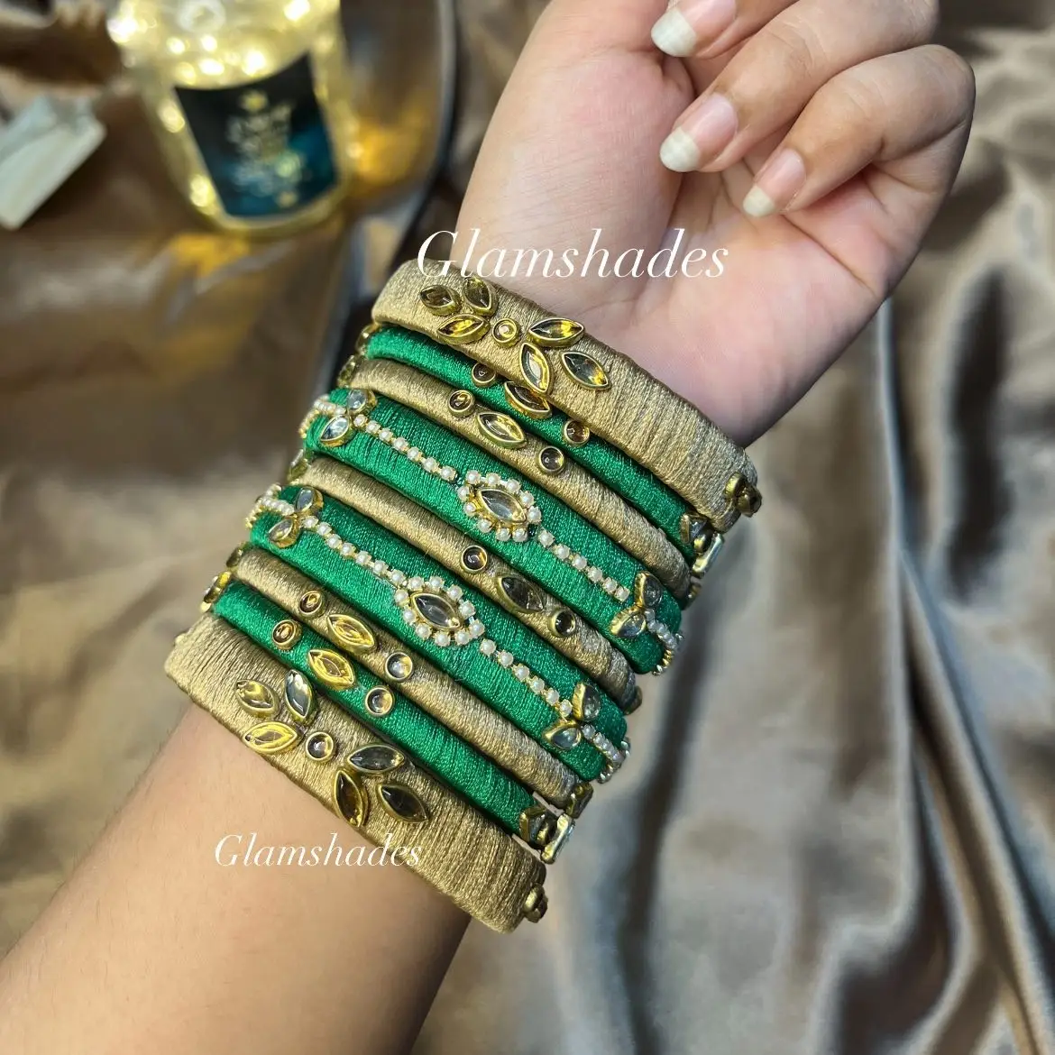 Kundan Thread Bangles – Set 2