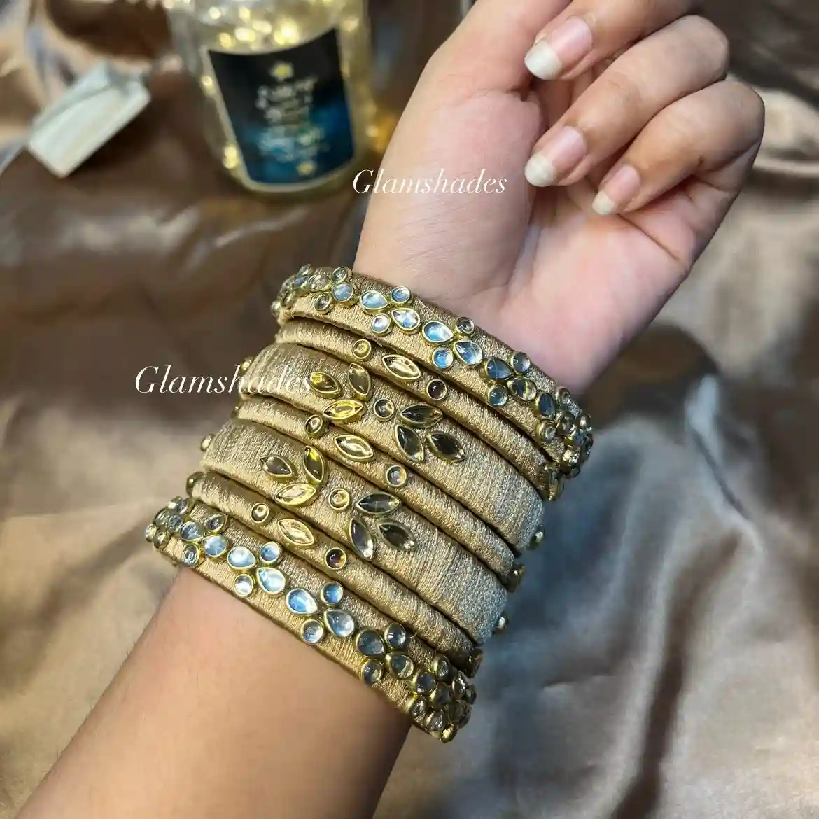 Kundan Thread Bangles – Set 3