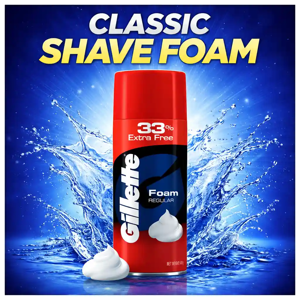 Gillette Shaving Foam Regular  196 gm