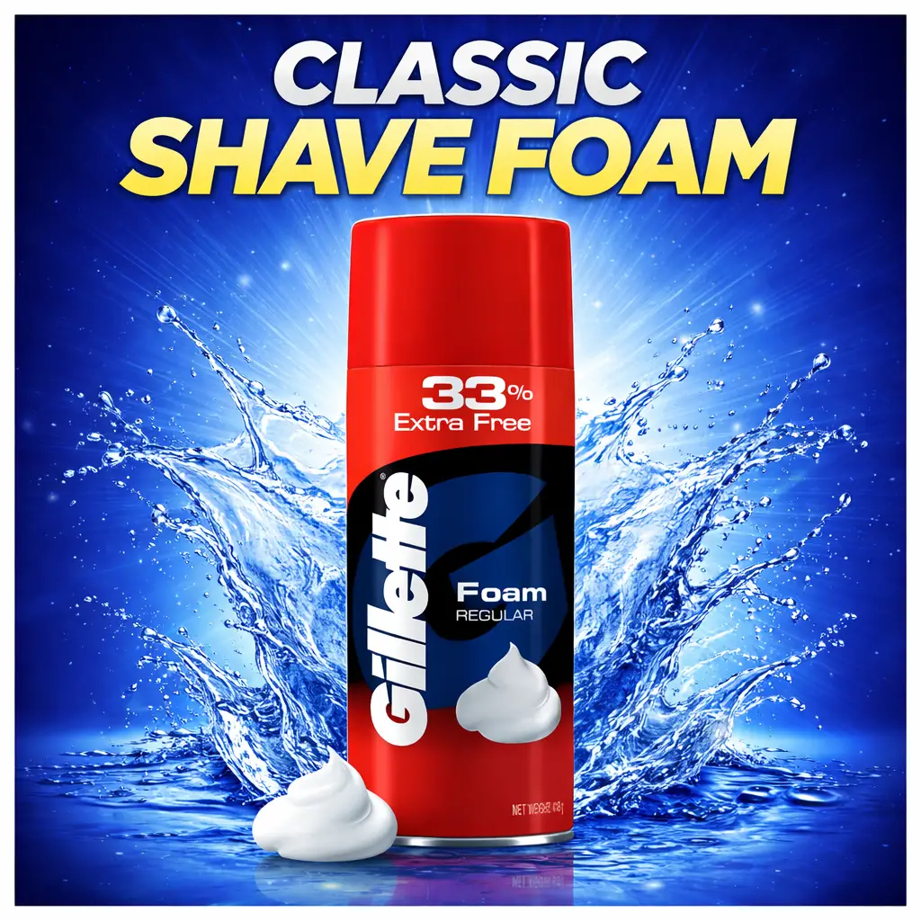Gillette Shaving Foam Regular 196 gm
