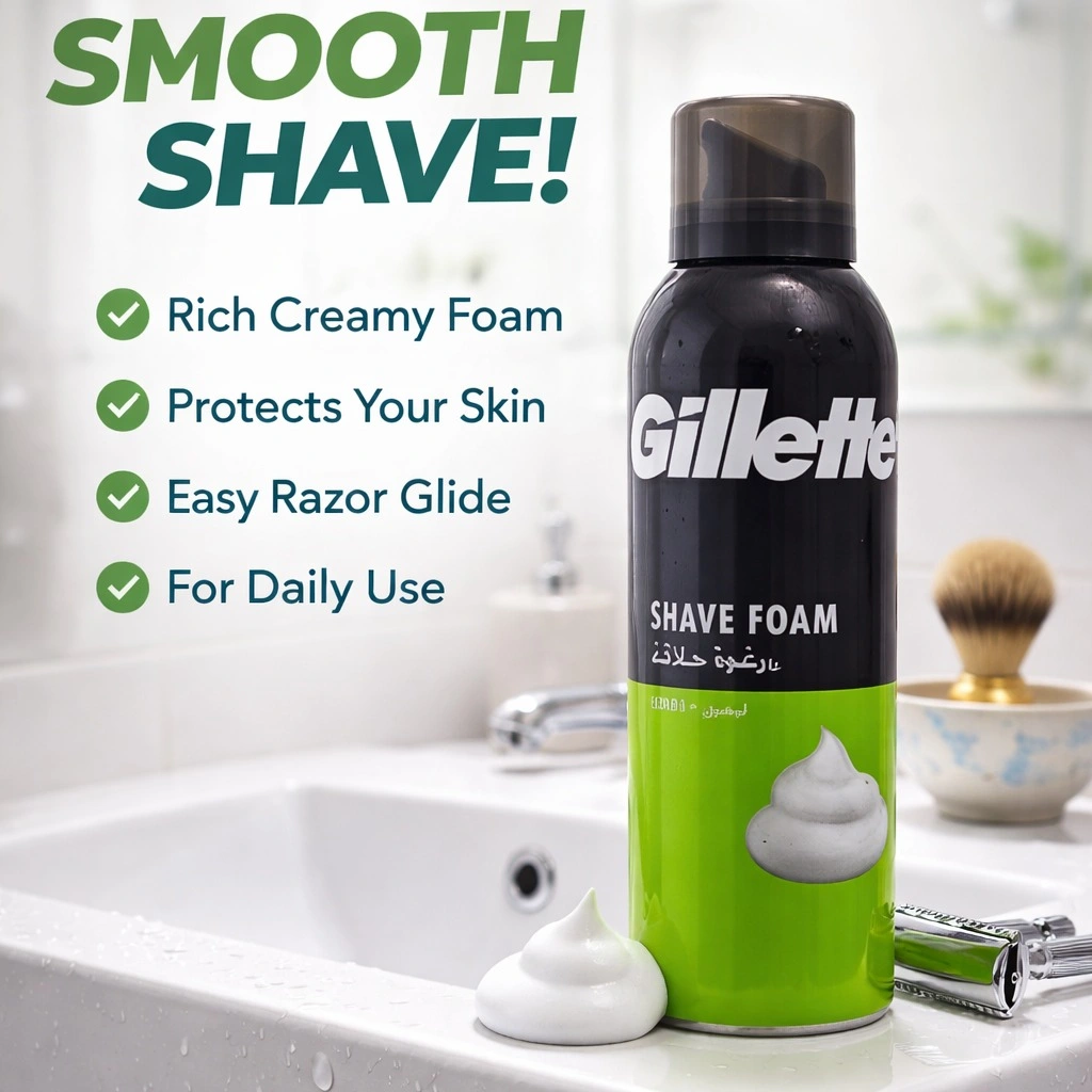 Gillette Shaving Foam Lemon Scent 200ml 