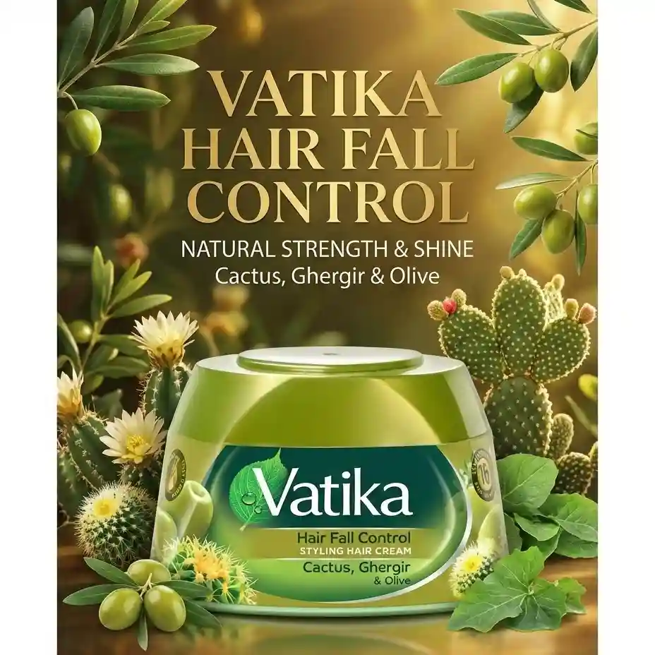 International UAE product vatika Hair Fall control styling Hair cream 140 Ml