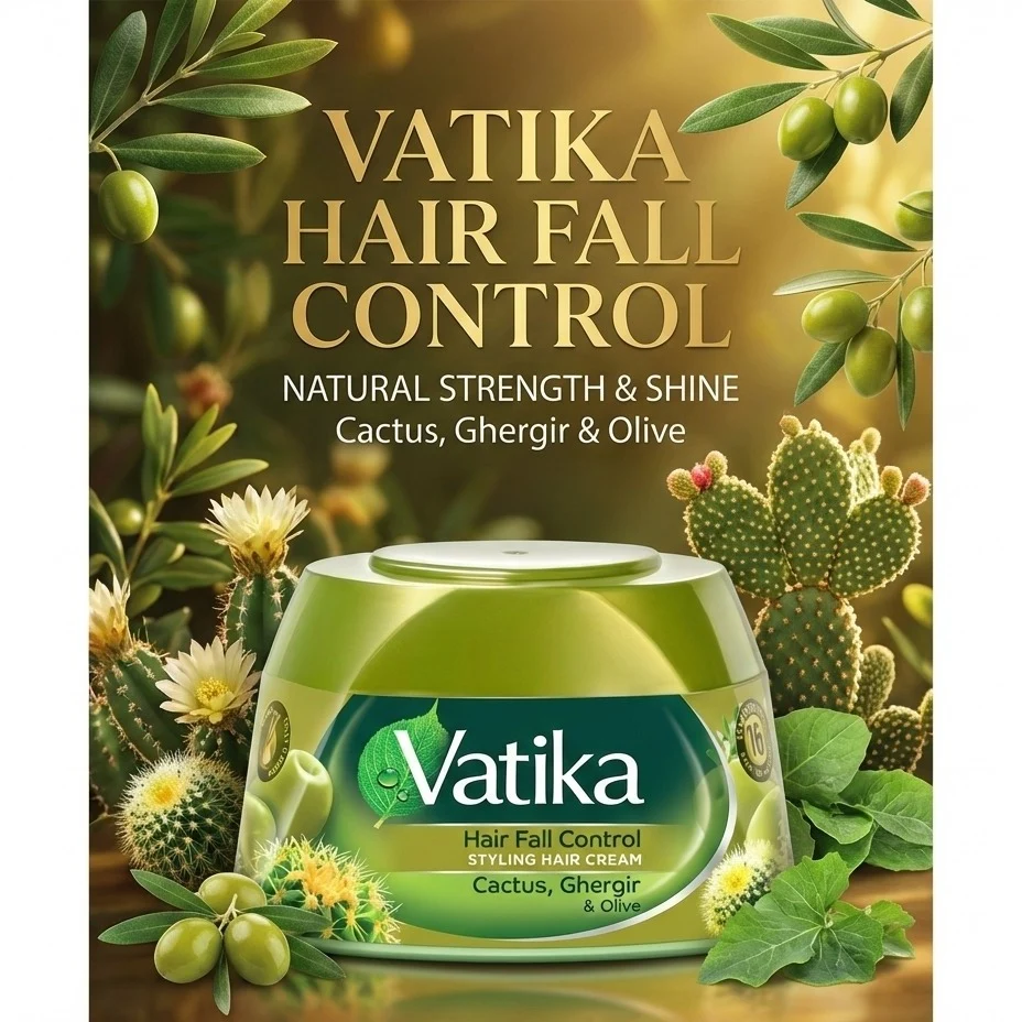 International UAE product vatika Hair Fall control styling Hair cream 140 Ml