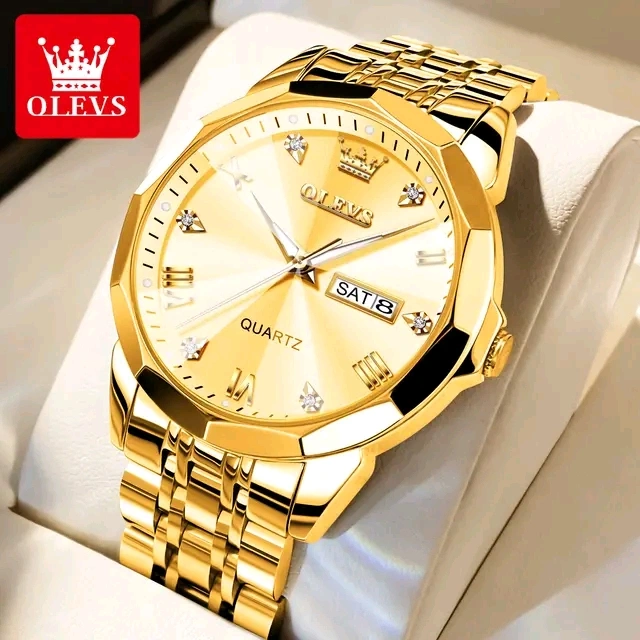 Olevs 9931 Stylish Watch-golden color