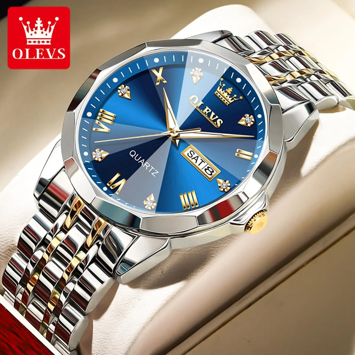 Olevs 9931 Stylish Wrist Watch - Blue