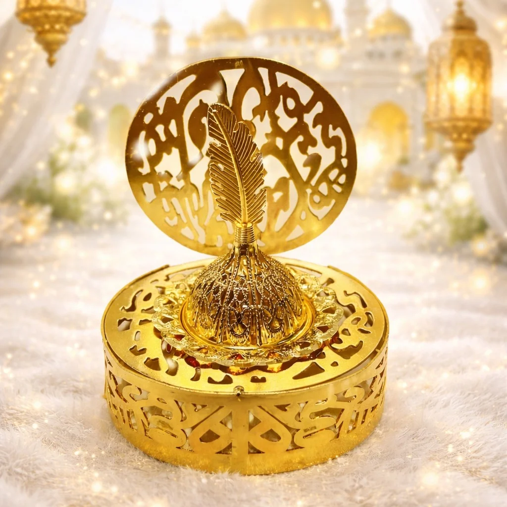 🌙 Ramadan SpecialGolden Incense Burner