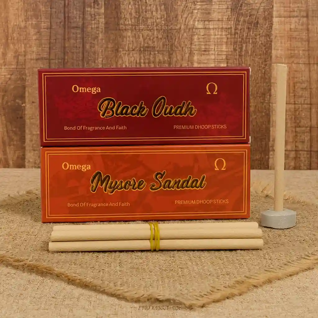 Black Oudh &Mysore Sandal DhoopSticks Combo