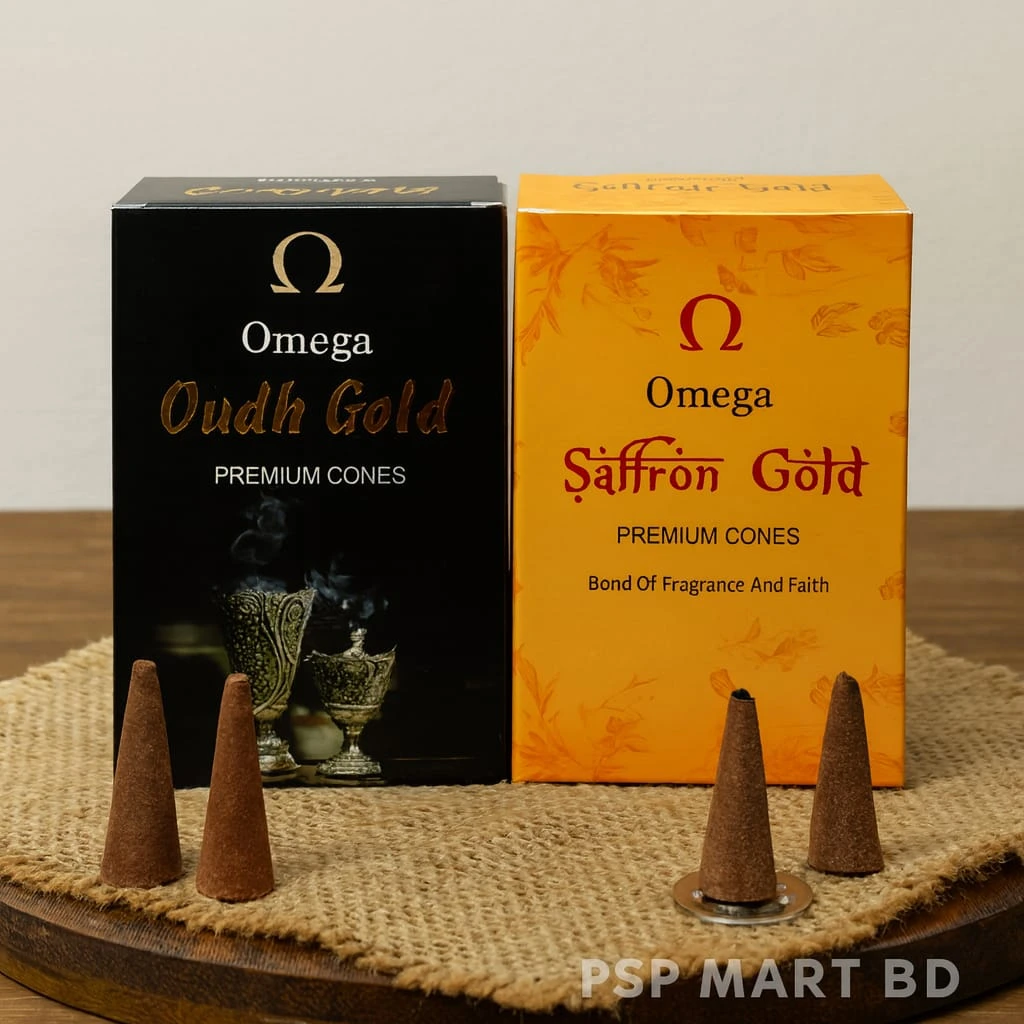 Oudh Gold & Saffron Gold Cones Combo