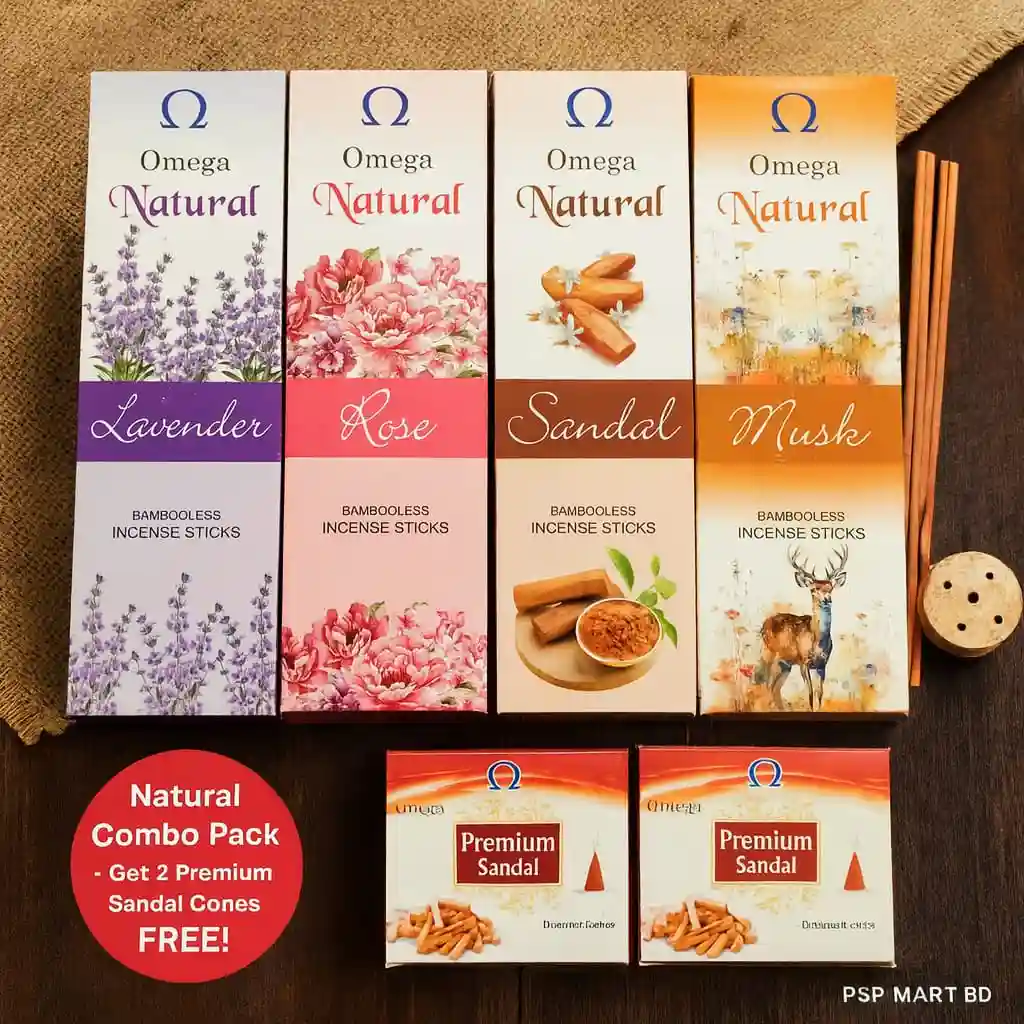 Natural Combo Pack – (Get 2) Premium Sandal Cones FREE! 