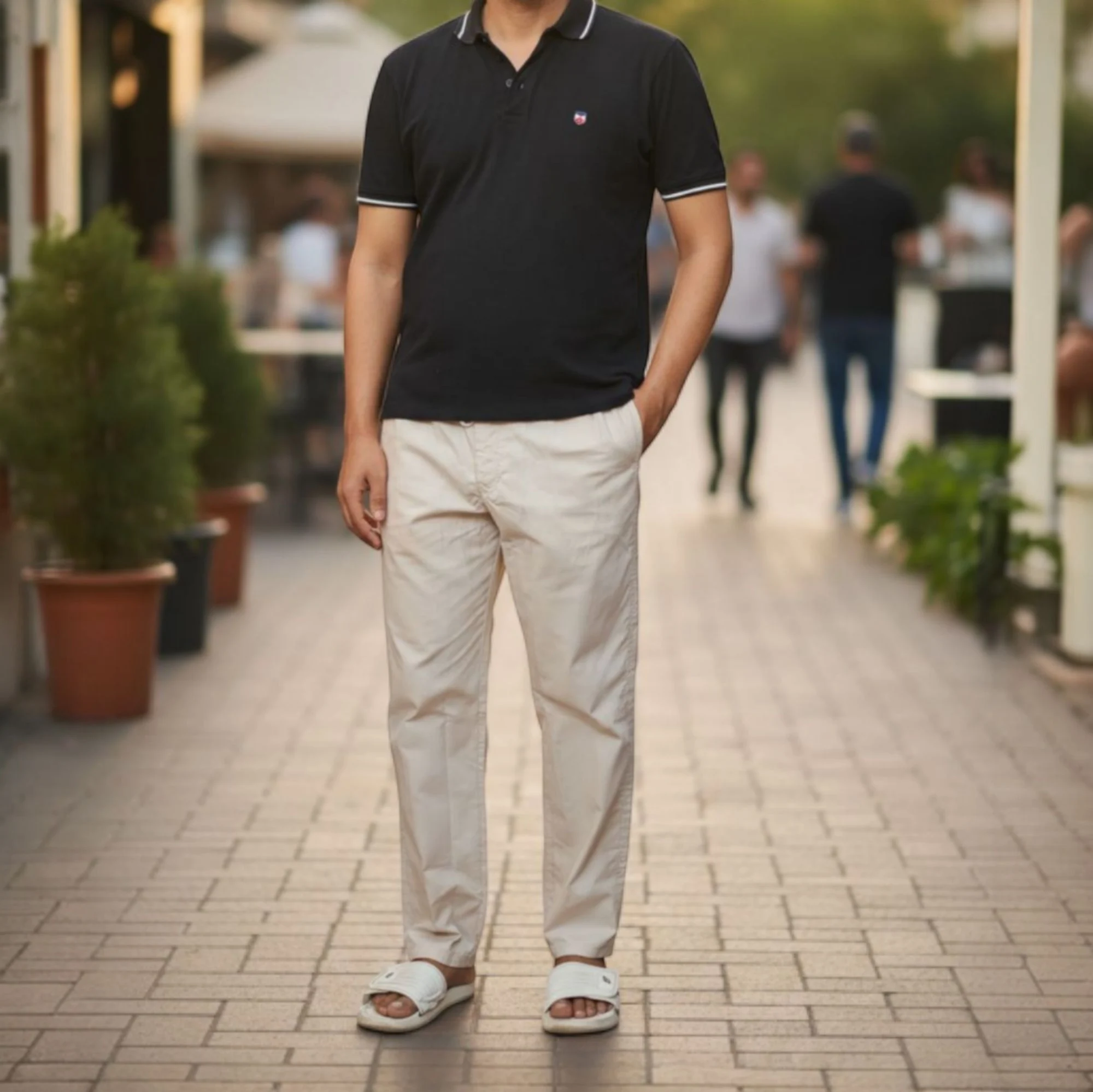 Off White Harem Cotton Trouser thumbnail 4