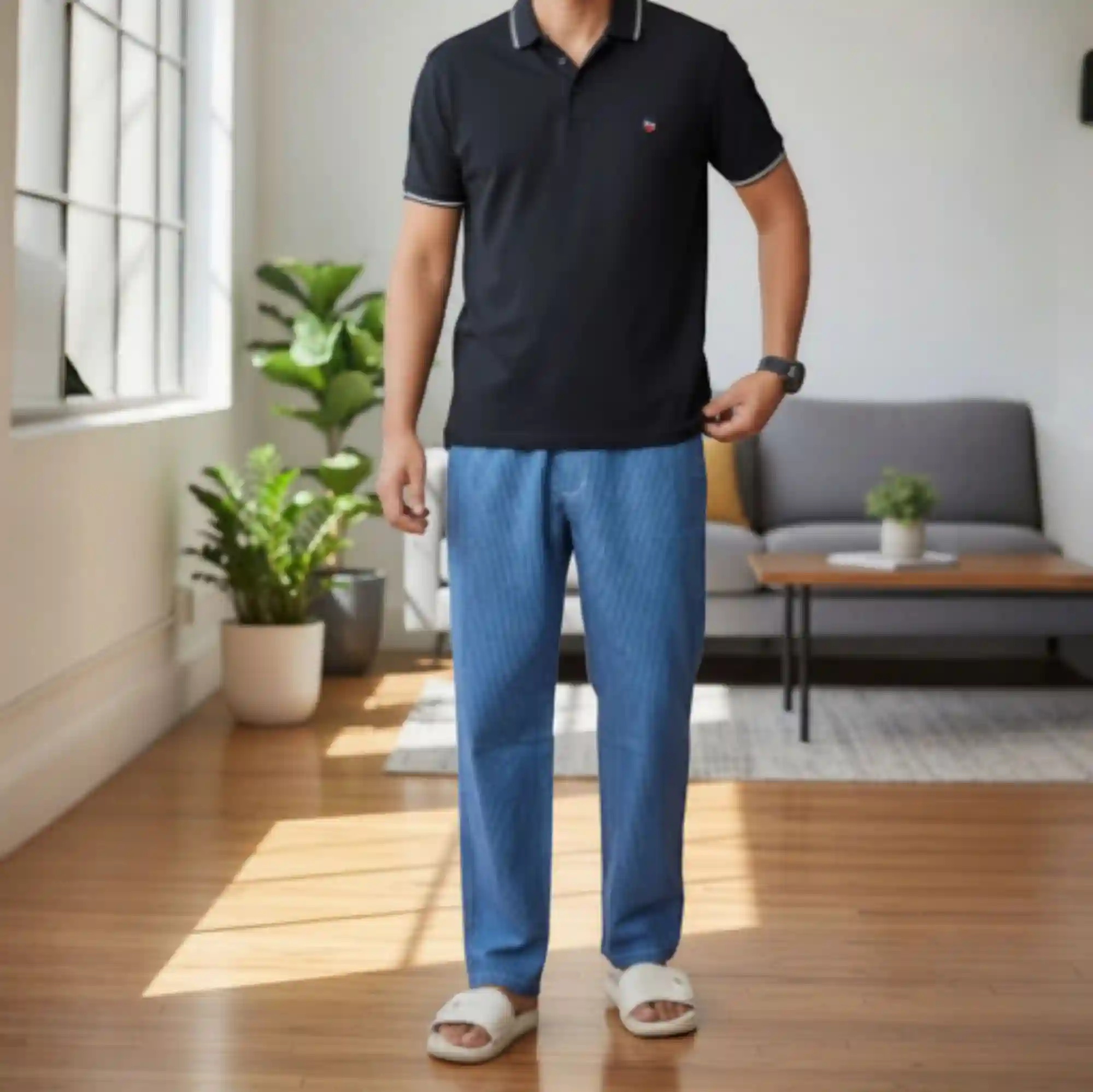 Blue Strip Harem Cotton Trouser