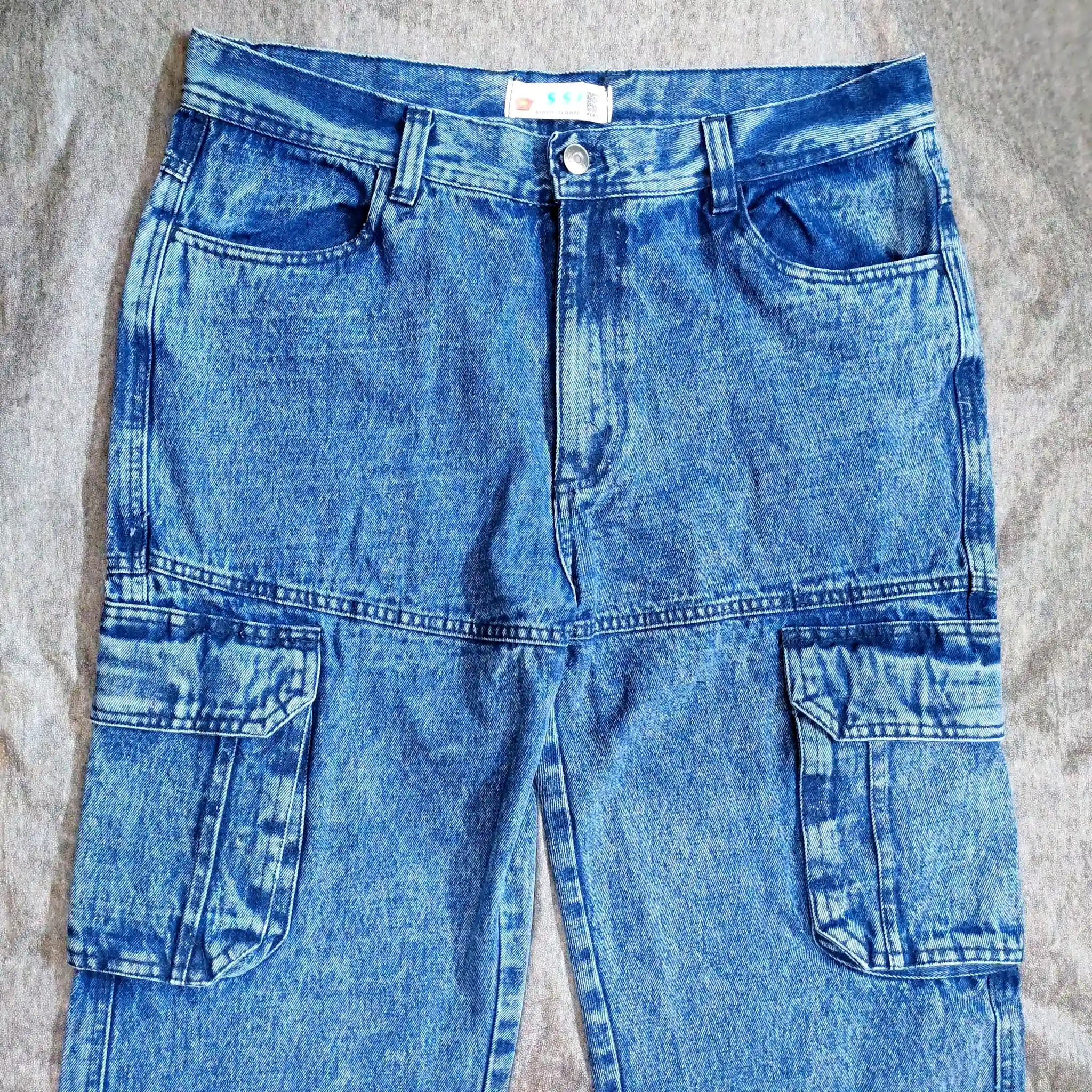 Light Denim Baggy Cargo  thumbnail 2