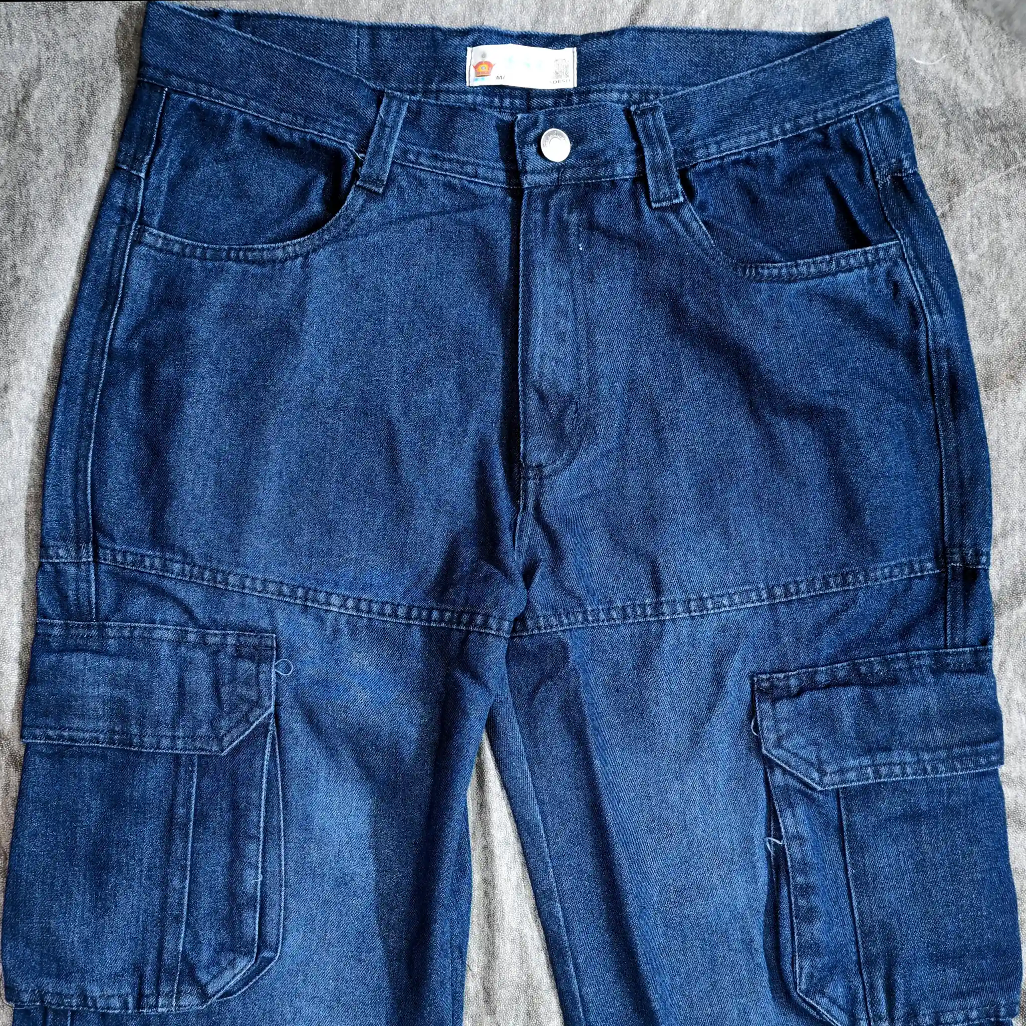 Blue Denim Baggy Cargo 