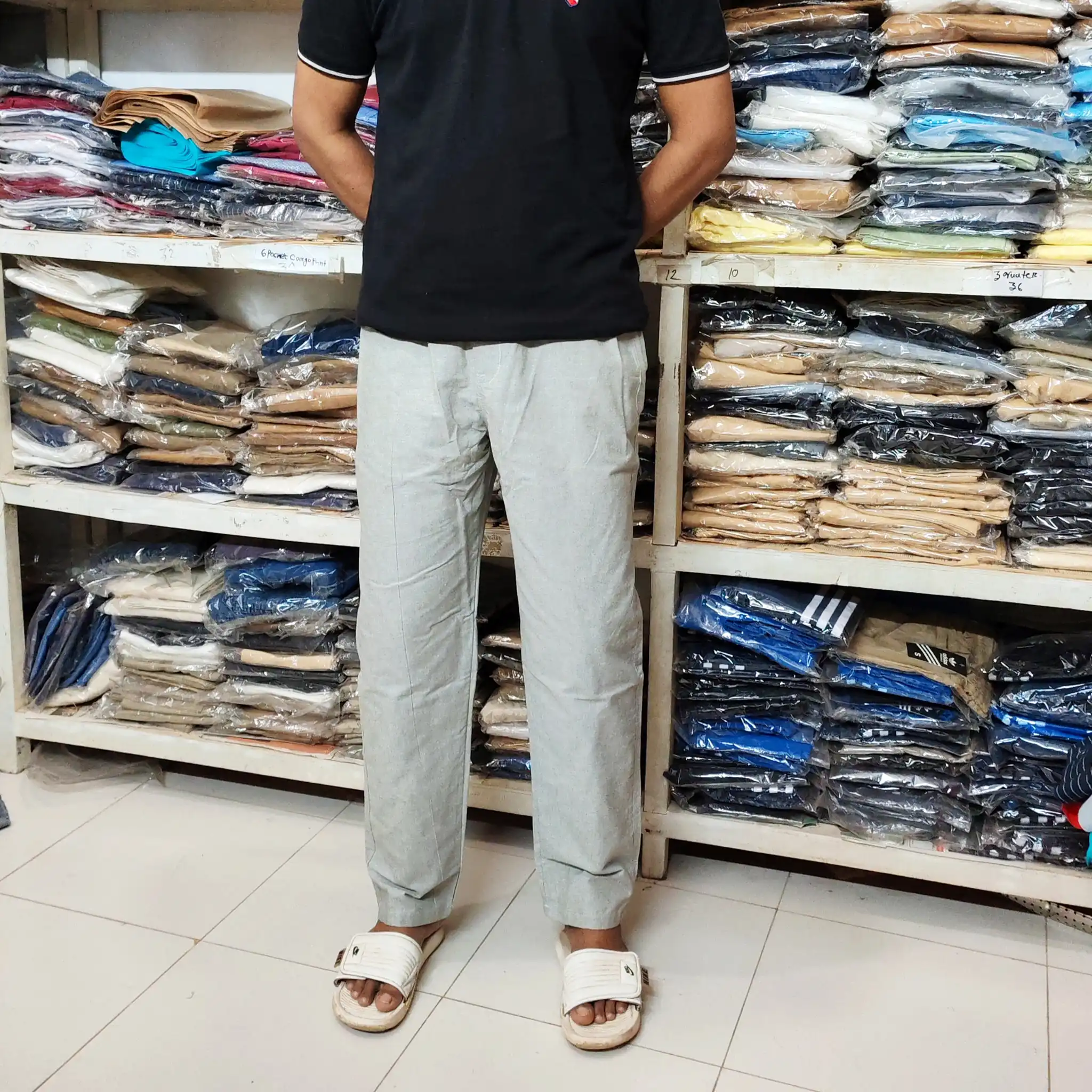 Ash Colour Harem Cotton Trouser