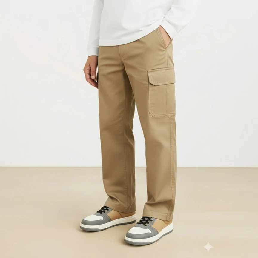 Brown Colour Baggy Cargo 