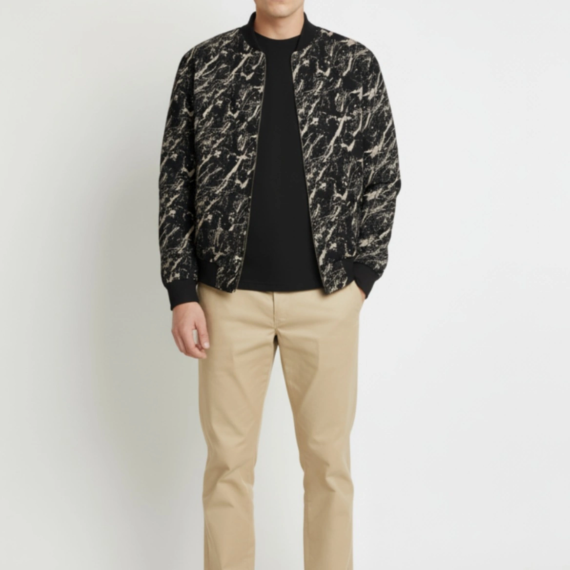 Men's Printed Bomber Jacket thumbnail 2