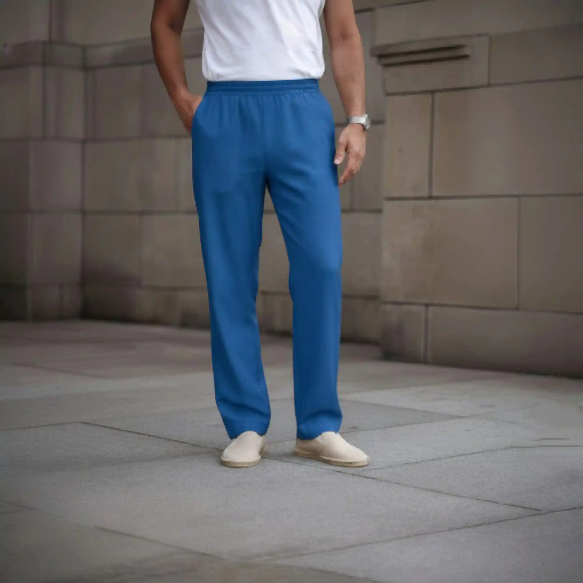 Ligt Blue Micro Stretch Trouser