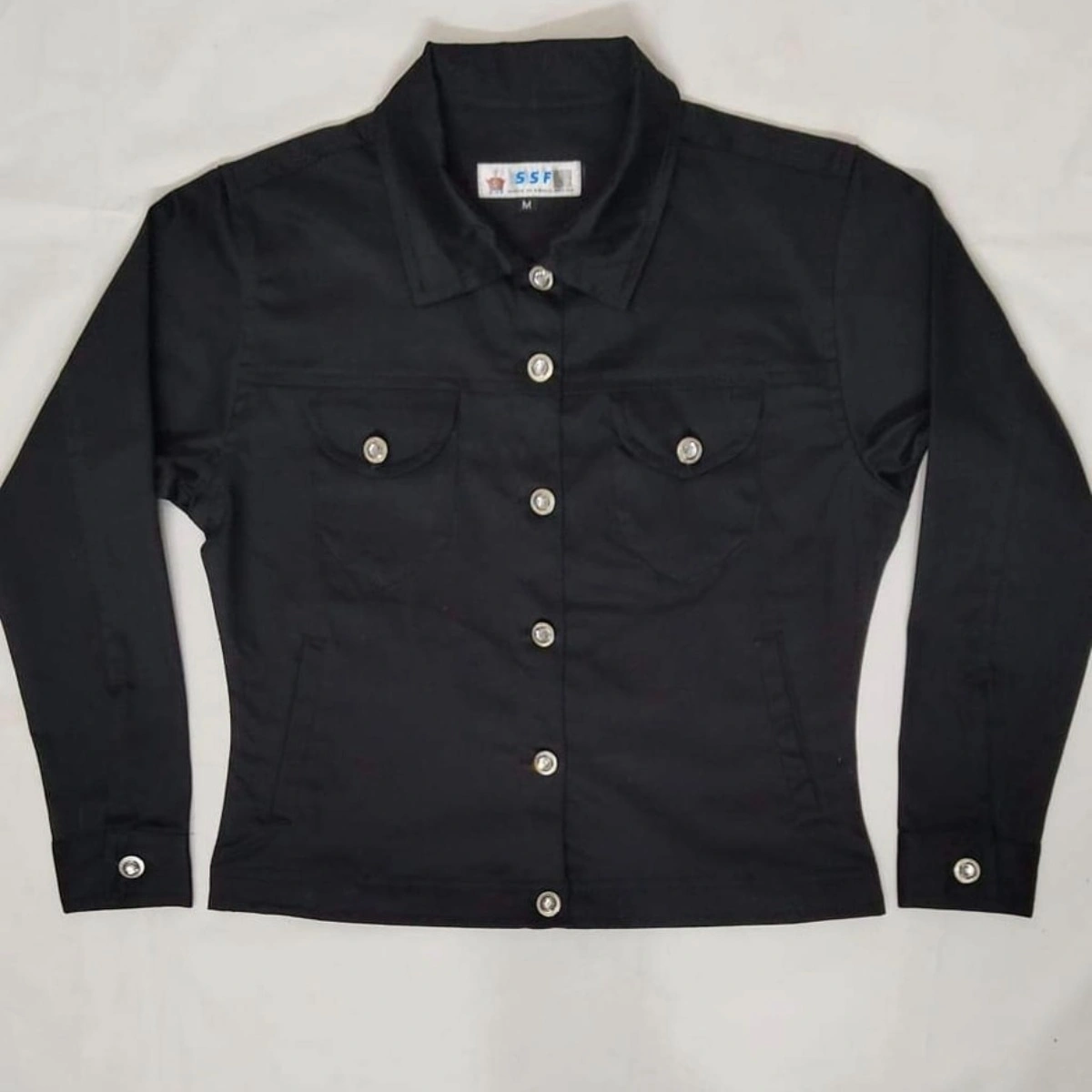 Ladies Black Twill Fancy Jacket thumbnail 2