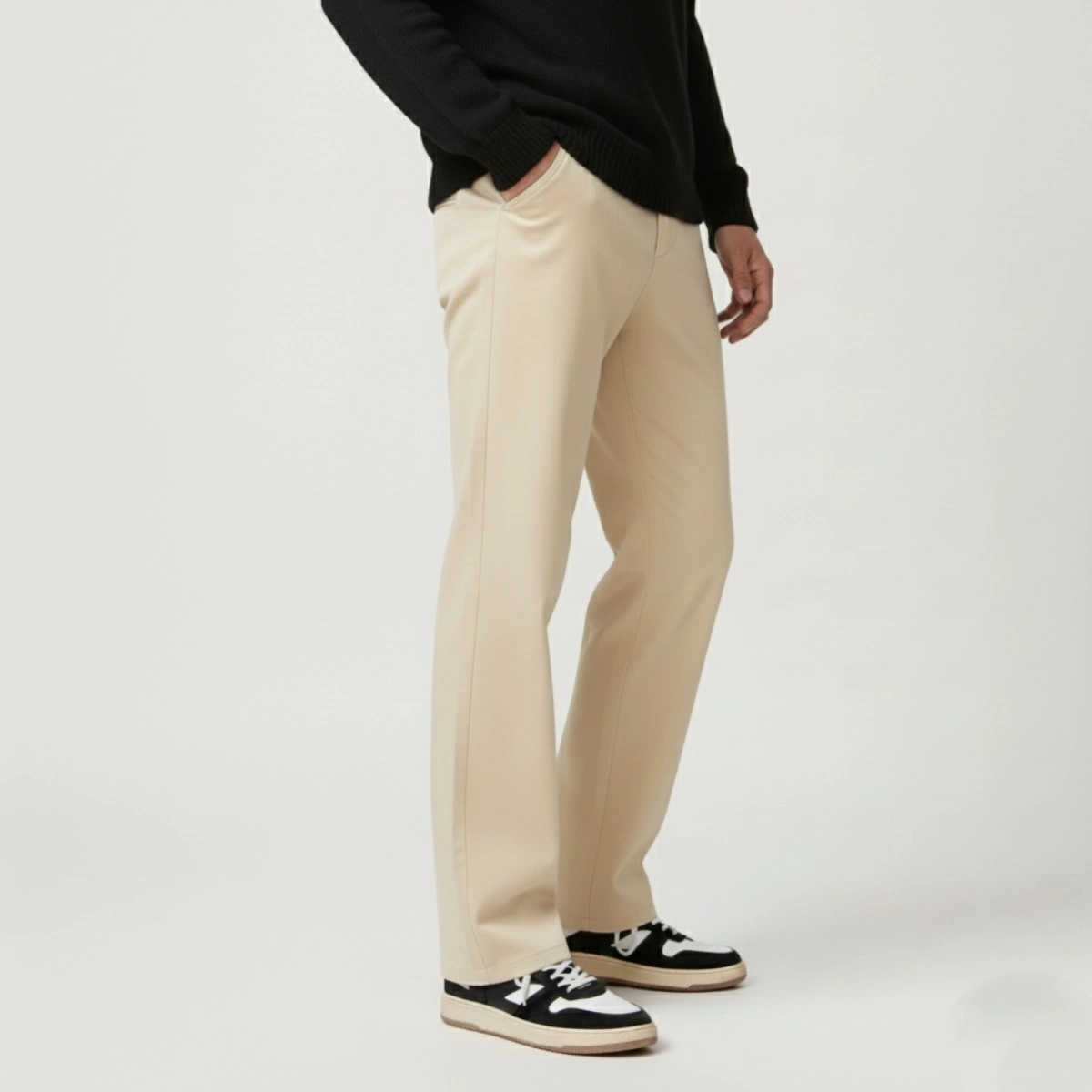 Off White Straight Cut Baggy Pants  thumbnail 3