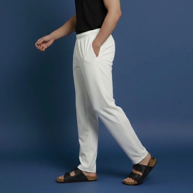 Off white micro stretch Trouser