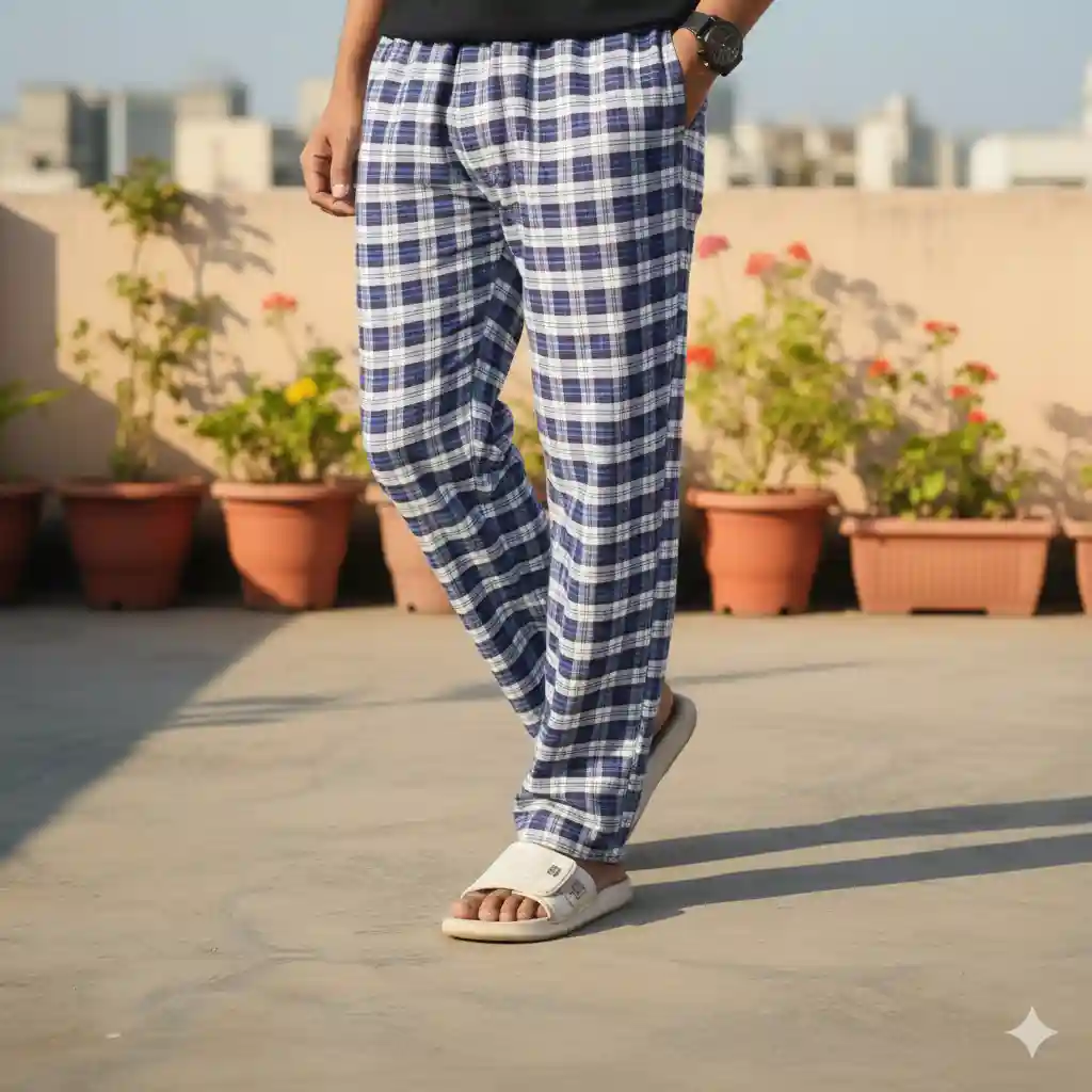 Blue White Strip Harem Cotton Trouser